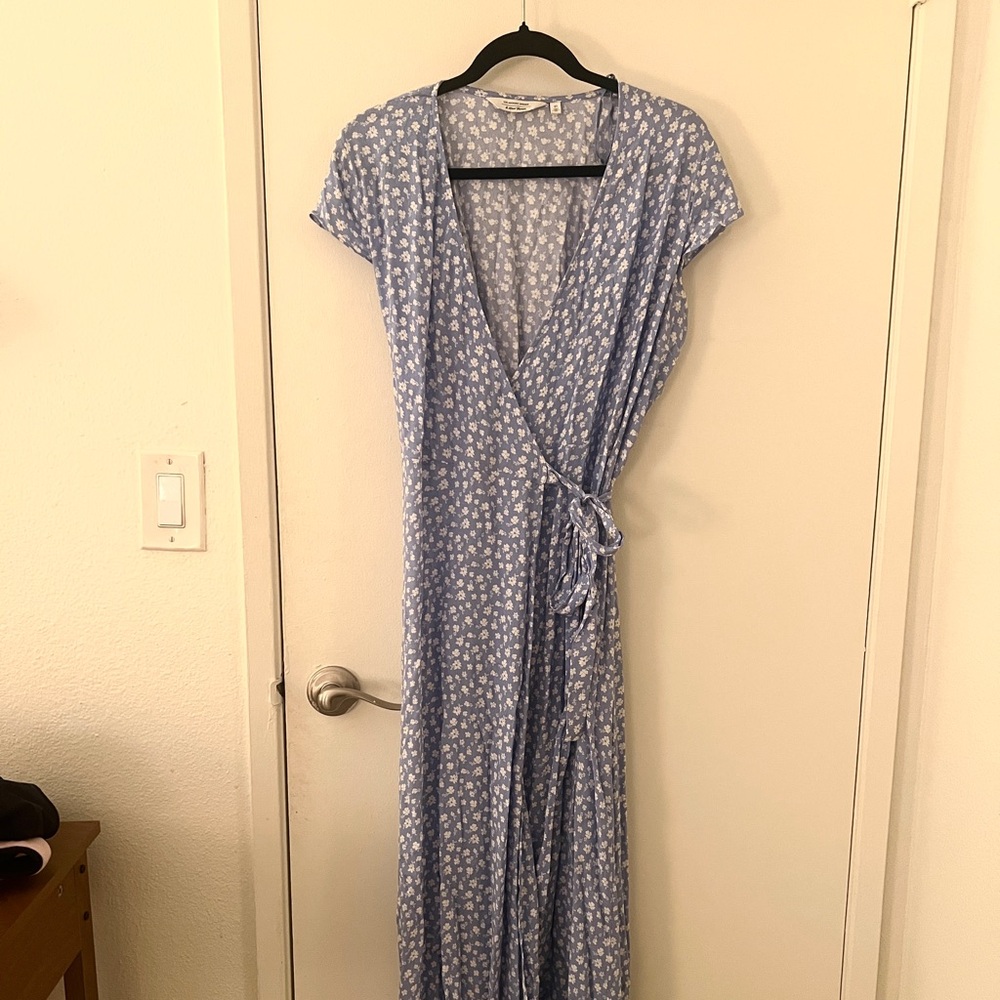 & Other Stories Blue Floral Maxi Dress